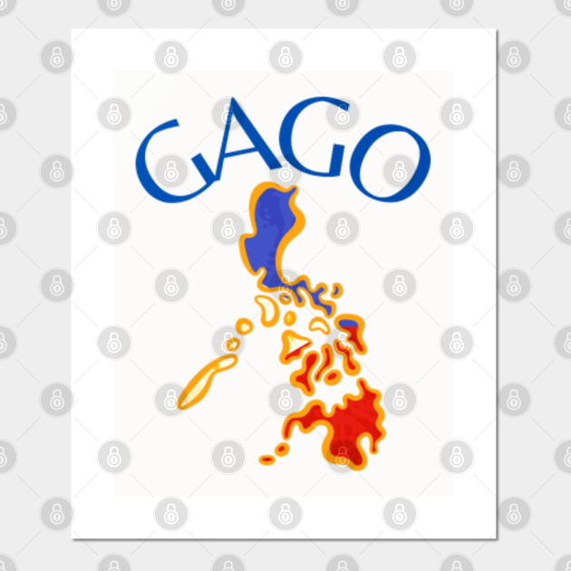 philippine map gago tagalog word Philippine Map Posters and Art